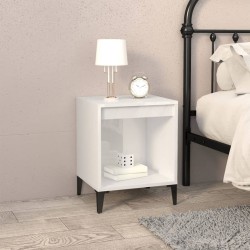 Table de chevet Blanc brillant 40x35x50 cm 624968624968