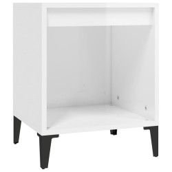 Table de chevet Blanc brillant 40x35x50 cm 624968624968