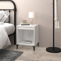 Table de chevet Blanc brillant 40x35x50 cm 624968624968