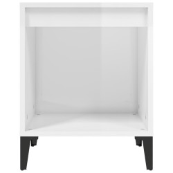 Table de chevet Blanc brillant 40x35x50 cm 624968624968