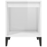 Table de chevet Blanc brillant 40x35x50 cm 624968624968