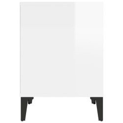 Table de chevet Blanc brillant 40x35x50 cm 624968624968