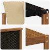 Ensemble de canapés d'extérieur 7 pcs Naturel et Beige 624969624969
