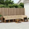 Ensemble de canapés d'extérieur 7 pcs Naturel et Beige 624971624971