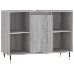 Armoire salle de bain sonoma gris 80x33x60 cm bois d'ingénierie 624975624975