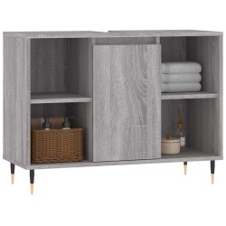 Armoire salle de bain sonoma gris 80x33x60 cm bois d'ingénierie 624975624975