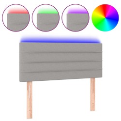 Tête de lit à LED Gris clair 80x5x78/88 cm Tissu 624978624978