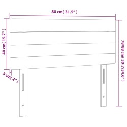Tête de lit à LED Gris clair 80x5x78/88 cm Tissu 624978624978