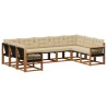 Ensemble de canapés d'extérieur 9 pcs Naturel et Beige 624980624980