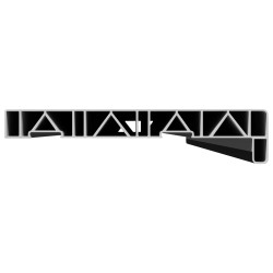 Appui de fenêtre Noir avec grain de bois 120 x 25 x 4,5 cm PVC 624981624981