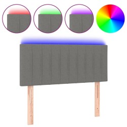 Tête de lit à LED Gris foncé 80x5x78/88 cm Tissu 624983624983