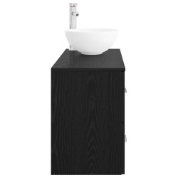Ensemble de mobilier de salle de bain 2 pcs Chêne noir 624984624984