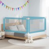 Barrière de sécurité de lit d'enfant Bleu 180x25 cm Tissu 624985624985