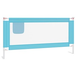 Barrière de sécurité de lit d'enfant Bleu 180x25 cm Tissu 624985624985