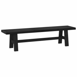 Banc de salle à manger NOAIN 180 x 41 x 45 cm Pin massif Noir 624986624986
