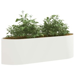 Jardin surélevé Blanc 140 x 40 x 40 cm Acier 624989624989