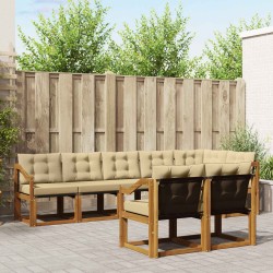 Ensemble de canapés d'extérieur 8 pcs Naturel et Beige 624992624992