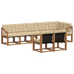Ensemble de canapés d'extérieur 8 pcs Naturel et Beige 624992624992