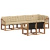 Ensemble de canapés d'extérieur 8 pcs Naturel et Beige 624992624992