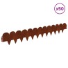 Bordure de Pelouse 50 pcs 103 x 15 cm Acier Rouillé 624993624993