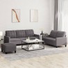 Ensemble de canapés 3 pcs avec coussins Gris Similicuir 624997624997