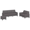 Ensemble de canapés 3 pcs avec coussins Gris Similicuir 624997624997