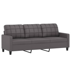 Ensemble de canapés 3 pcs avec coussins Gris Similicuir 624997624997