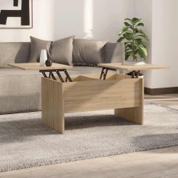 Table basse chêne sonoma 80x50x42,5 cm bois d'ingénierie 624999624999