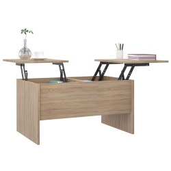 Table basse chêne sonoma 80x50x42,5 cm bois d'ingénierie 624999624999