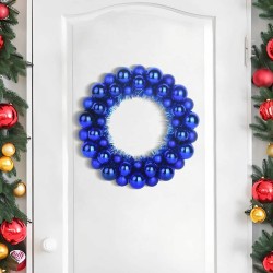 Couronnes de Boules de Noël 2 pcs Bleu 33 x 33 x 7 cm 625006625006