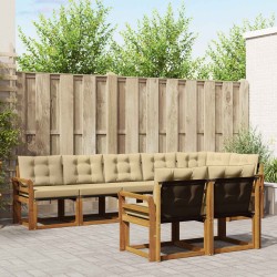 Ensemble de canapés d'extérieur 8 pcs Naturel et Beige 625009625009