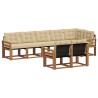 Ensemble de canapés d'extérieur 8 pcs Naturel et Beige 625009625009