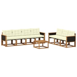Ensemble de canapés d'extérieur 8 pcs Naturel et Crème 625013625013
