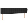 Tête de lit avec oreilles Noir 203x23x78/88 cm Similicuir 625016625016