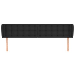 Tête de lit avec oreilles Noir 203x23x78/88 cm Similicuir 625016625016