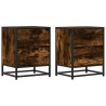 Tables de chevet 2 pcs chêne fumé 40x31x50 cm bois ingénierie 625018625018