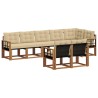 Ensemble de canapés d'extérieur 8 pcs Naturel et Beige 625026625026