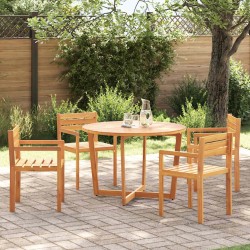 Ensemble de salle à manger de jardin 5 pcs en bois massif d'acacia 625028625028