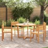 Ensemble de salle à manger de jardin 5 pcs en bois massif d'acacia 625028625028
