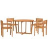 Ensemble de salle à manger de jardin 5 pcs en bois massif d'acacia 625028625028