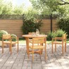 Ensemble de salle à manger de jardin 5 pcs en bois massif d'acacia 625028625028