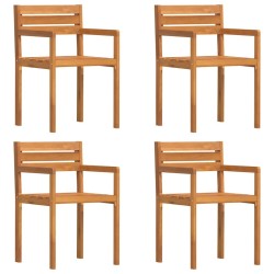 Ensemble de salle à manger de jardin 5 pcs en bois massif d'acacia 625028625028