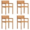 Ensemble de salle à manger de jardin 5 pcs en bois massif d'acacia 625028625028