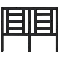 Tête de lit Noir 126x4x100 cm Bois massif de pin 625039625039