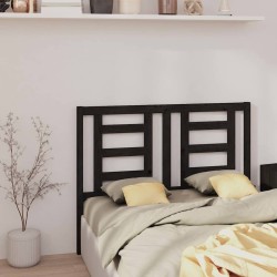 Tête de lit Noir 126x4x100 cm Bois massif de pin 625039625039