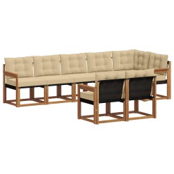 Ensemble de canapés d'extérieur 8 pcs Naturel et Beige 625046625046