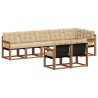 Ensemble de canapés d'extérieur 8 pcs Naturel et Beige 625046625046