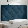 Coussin de tête de lit bleu 80 cm velours 625053625053