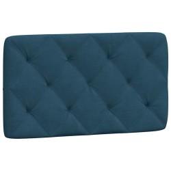 Coussin de tête de lit bleu 80 cm velours 625053625053