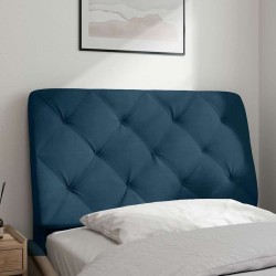 Coussin de tête de lit bleu 80 cm velours 625053625053